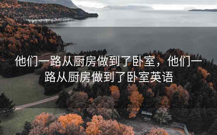 他们一路从厨房做到了卧室，他们一路从厨房做到了卧室英语