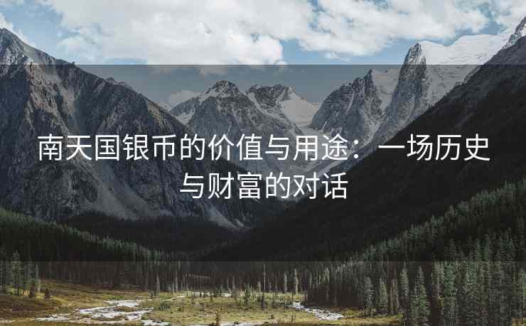 南天国银币的价值与用途：一场历史与财富的对话