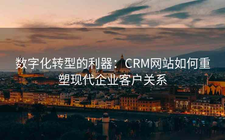 数字化转型的利器：CRM网站如何重塑现代企业客户关系