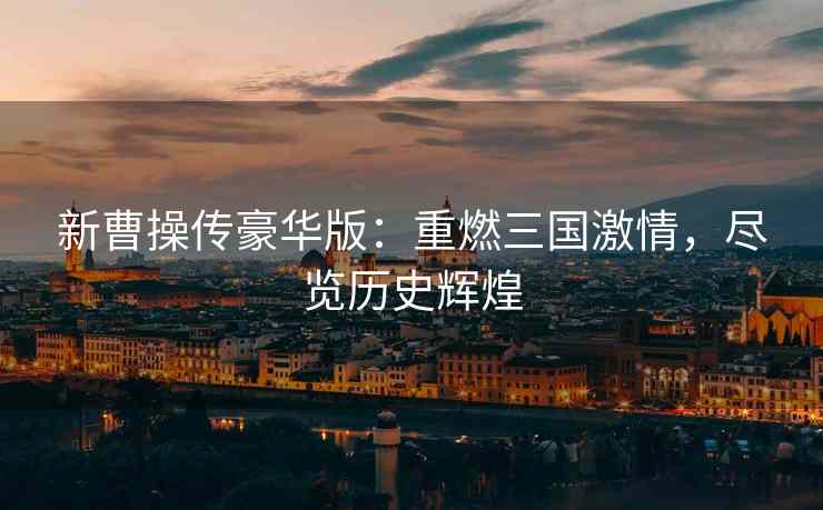 新曹操传豪华版：重燃三国激情，尽览历史辉煌