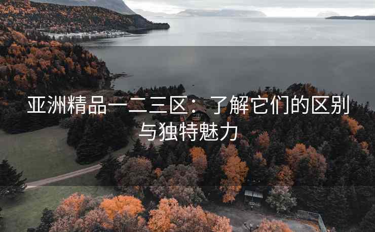 亚洲精品一二三区：了解它们的区别与独特魅力