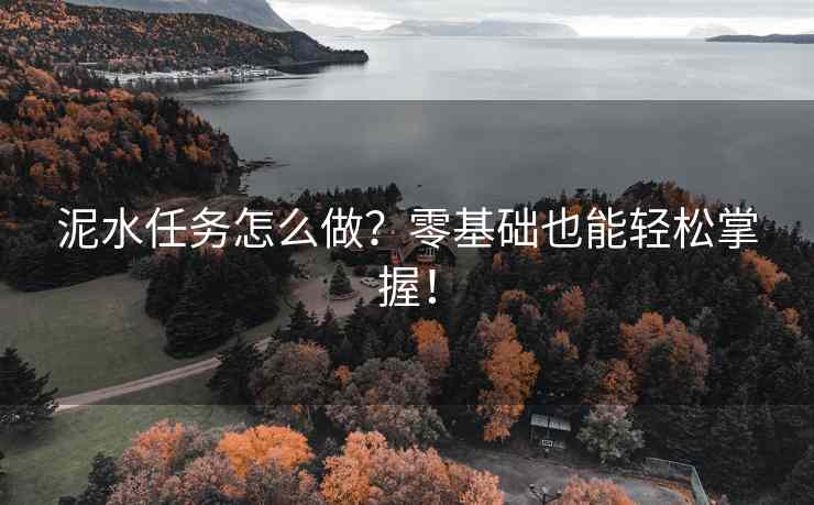 泥水任务怎么做？零基础也能轻松掌握！